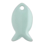 Verde salvia - Sequins poissons en métal et résine époxy 14x8 mm - Sauge x6 Sequins poissons en métal et résine époxy 14x8 mm - Sauge x6