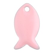 Semillas de pescado de metal y resina epoxi 14x8 mm - Rosa dragée x6|raw }}