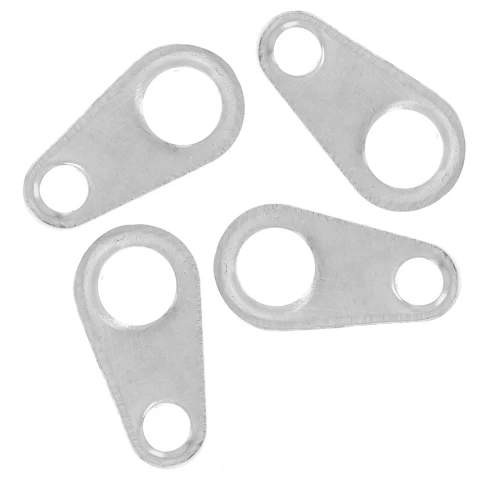 Cierre ovalado 9x5 mm - Plateado x10