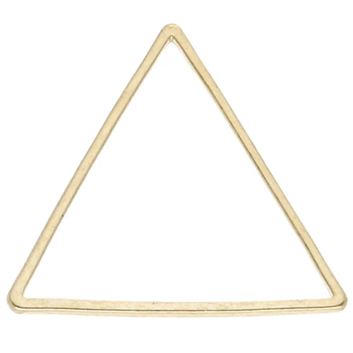 Anillo de montaje y tejido triangular 17x20 mm - Dorado x1