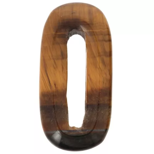 Colgante ovalado 30x15 mm - Ojo de tigre x1