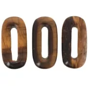 Colgante ovalado 30x15 mm - Ojo de tigre x1