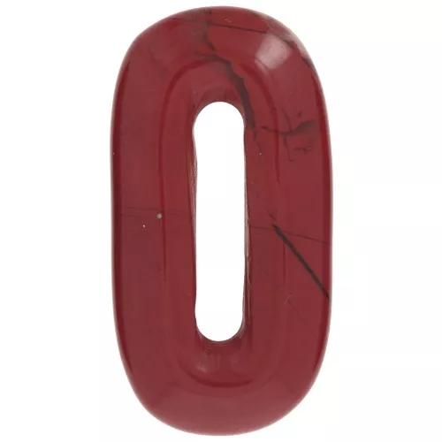 Colgante ovalado 30x15 mm gema - Jaspe rojo x1