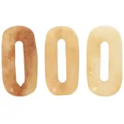 Colgante de gema ovalada 30x15 mm - Jade tintado - Amarillo x1