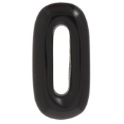 Colgante de gema ovalada 30x15 mm - Obsidiana negra x1