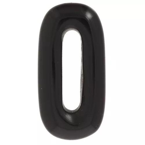 Colgante de gema ovalada 30x15 mm - Obsidiana negra x1