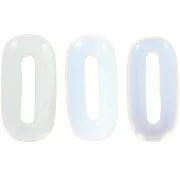 Colgante 30x15 mm ovalado imitación gema - Opalita x1