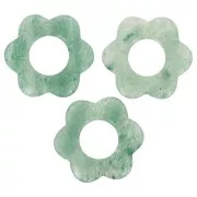 Colgante flor 20 mm - Aventurina x1