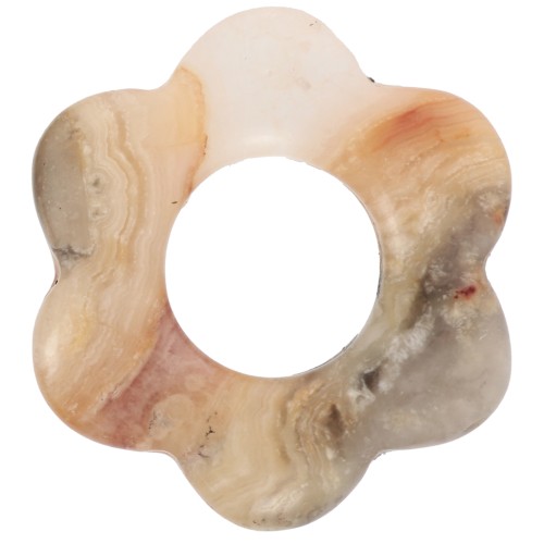 Colgante flor 20 mm - Agata loca x1