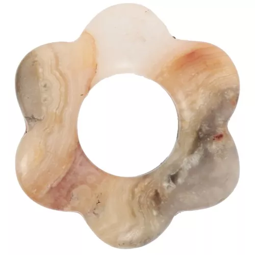 Colgante flor 20 mm - Agata loca x1