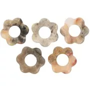 Colgante flor 20 mm - Agata loca x1