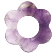 Colgante flor 20 mm - Amatista x1
