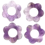 Colgante flor 20 mm - Amatista x1