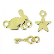 Surtido de 3 dijes y separador Made by Me Lapin dorado