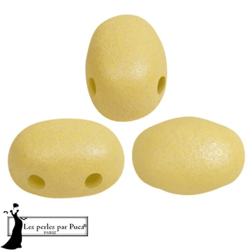 Cuentas de cristal Samos® by Puca® 5x7 mm - Vogue Canary Yellow Mat x10g