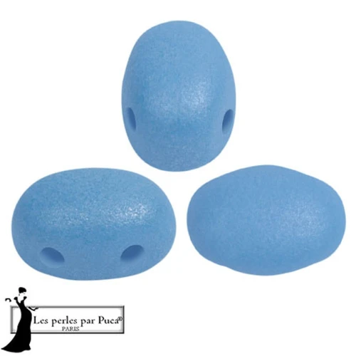 Cuentas de cristal Samos® by Puca® 5x7 mm - Vogue Azul Celeste Mate x10g