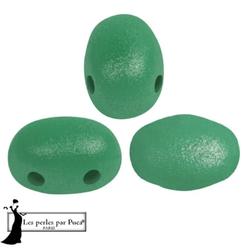 Cuentas de cristal Samos® by Puca® 5x7 mm - Vogue Green Garden Mat x10g