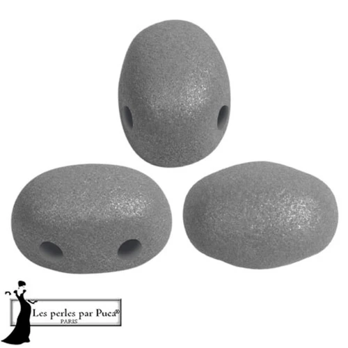 Cuentas de cristal Samos® by Puca® 5x7 mm - Vogue Gris Medio Mate x10g