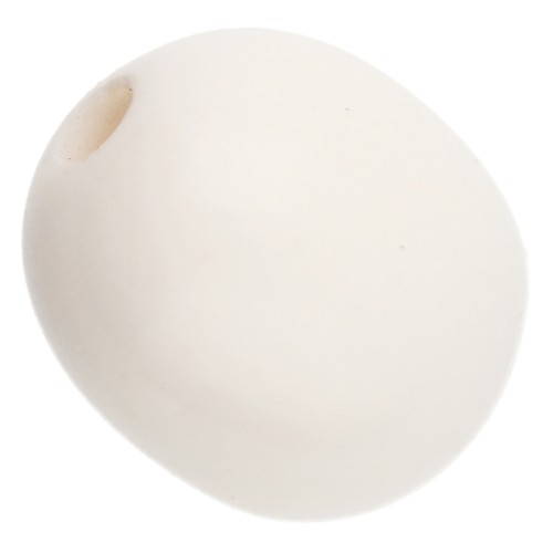 Perlas tubo oval 12x10 mm - Blanco hueso x5