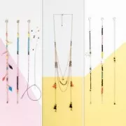 Surtido de 5 dijes plumas Made by Me 17 mm Sorbet