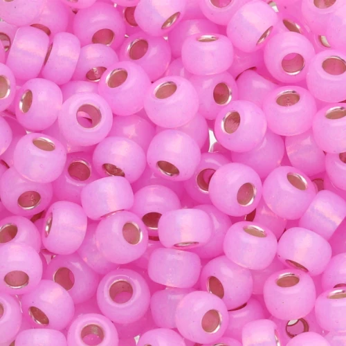Rocalla Miyuki 6/0 644 - Dyed Pink AB Silver Lined x8g