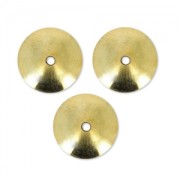 Casquillas lisos 8 mm doreado con oro fino x10|raw }}