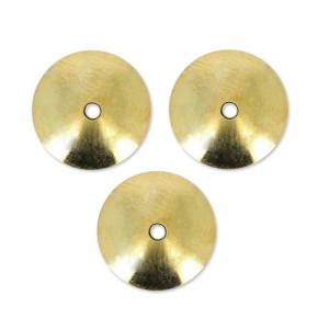 Casquillas lisos 8 mm doreado con oro fino x10