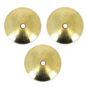 Casquillas lisos 10 mm dorado con oro finox8|raw }}