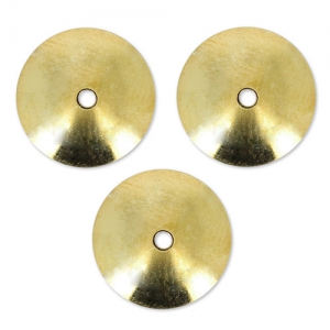 Casquillas lisos 10 mm dorado con oro finox8