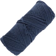 Bobina de cordón de algodón para macramé de 2 mm - Indigo x100m