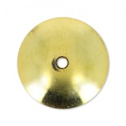 Casquillas lisos 12 mm dorado con oro fino x8