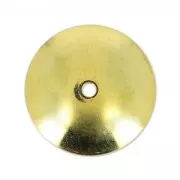 Casquillas lisos 12 mm dorado con oro fino x8