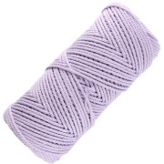Bobina de cordón de algodón para macramé de 2 mm - Malva x100m