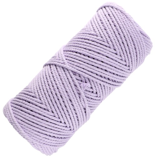 Bobina de cordón de algodón para macramé de 2 mm - Malva x100m