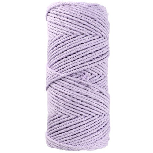 Bobina de cordón de algodón para macramé de 2 mm - Malva x100m