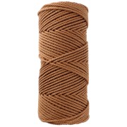Bobina de cordón de algodón para macramé de 2 mm - Mocca x100m|raw }}