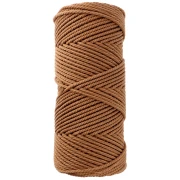 Bobine de cordon en coton pour macramé 2 mm - Mocca x100m