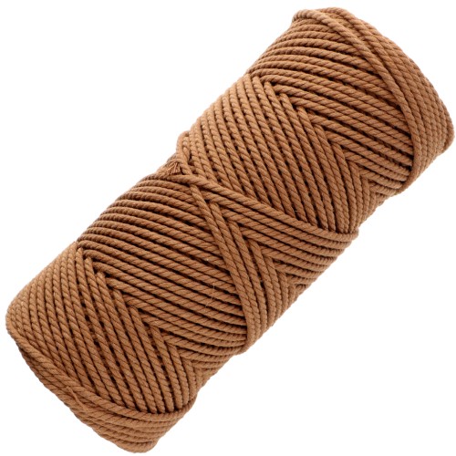 Bobina de cordón de algodón para macramé de 2 mm - Mocca x100m