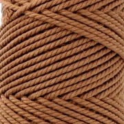 Bobina de cordón de algodón para macramé de 2 mm - Mocca x100m