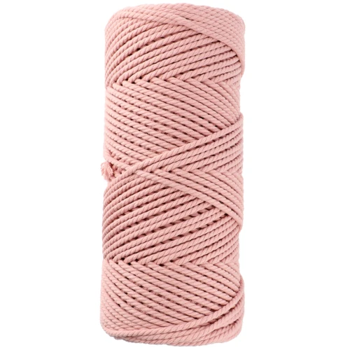Bobina de cordón de algodón para macramé de 2 mm - Nude x100m