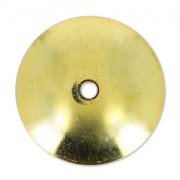 Casquillas lisos 15 mm dorado con oro fino x6
