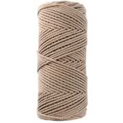 Bobine de cordon en coton pour macramé 2 mm - Sable x100m