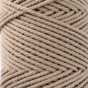 Bobina de cordón de algodón para macramé de 2 mm - Arena x100m
