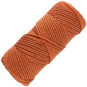 Bobina de cordón de algodón para macramé de 2 mm - Terracota x100m