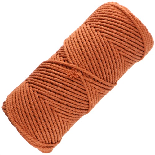 Bobina de cordón de algodón para macramé de 2 mm - Terracota x100m
