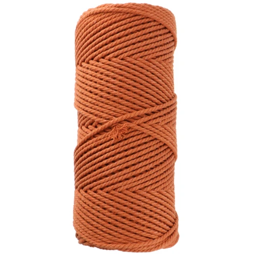 Bobina de cordón de algodón para macramé de 2 mm - Terracota x100m