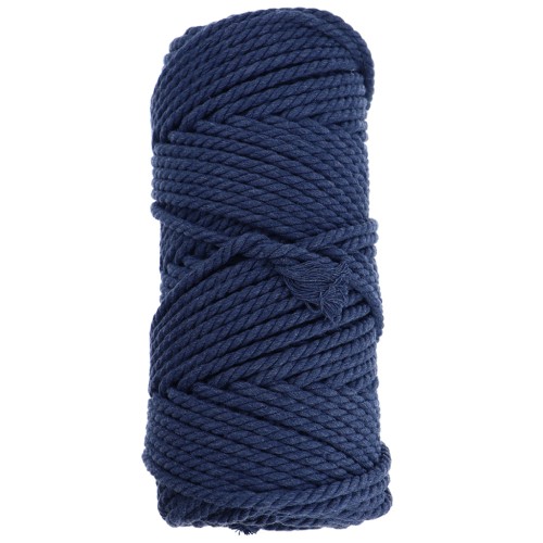 Bobina de cordón de macramé de algodón 3 mm - Indigo x50m