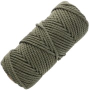 Bobina de cordón de algodón para macramé de 3 mm - Caqui x100m