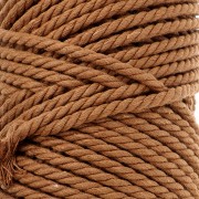 Bobina de cordón de algodón para macramé 3 mm - Mocca x50m