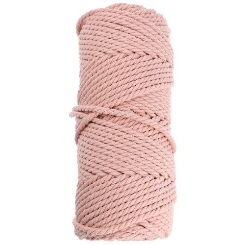 Bobina de cordón de algodón para macramé de 3 mm - Nude x50m